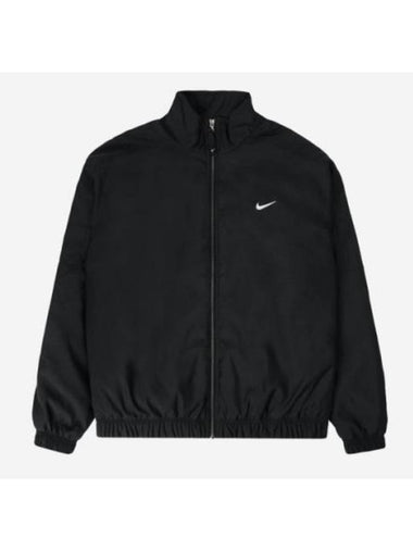 Sportswear NRG Solo Swoosh Satin Bomber Jacket Black - NIKE - BALAAN 1