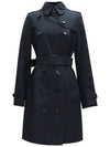 The Mid-length Kensington Heritage Trench Coat Midnight Blue - BURBERRY - BALAAN 2