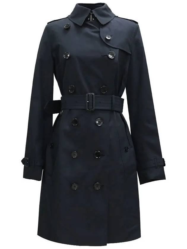 The Mid-length Kensington Heritage Trench Coat Midnight Blue - BURBERRY - BALAAN 2