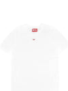 T Reg D Regular Fit Cotton Short Sleeve T-Shirt White - DIESEL - BALAAN 3