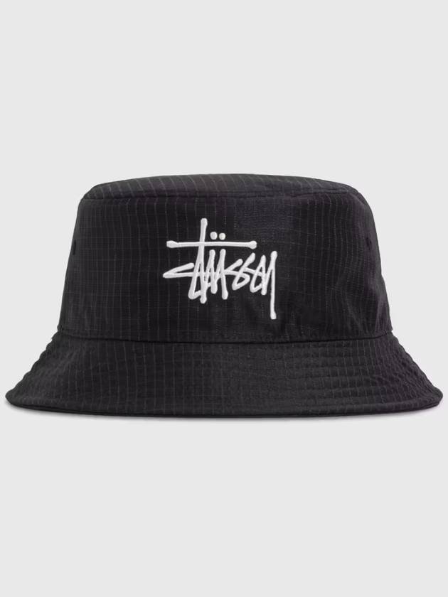 Grid Basic Bucket Hat Black - STUSSY - BALAAN 2