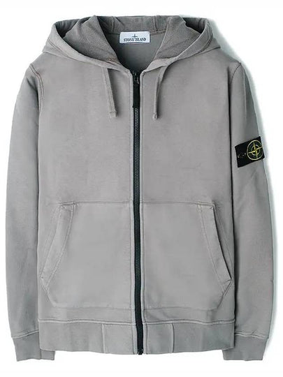 Compass Badge Zip Up Hoodie Pepper - STONE ISLAND - BALAAN 2