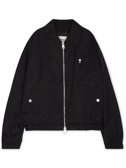 De Coeur Logo Zip-up Jacket Night Black - AMI - BALAAN 2