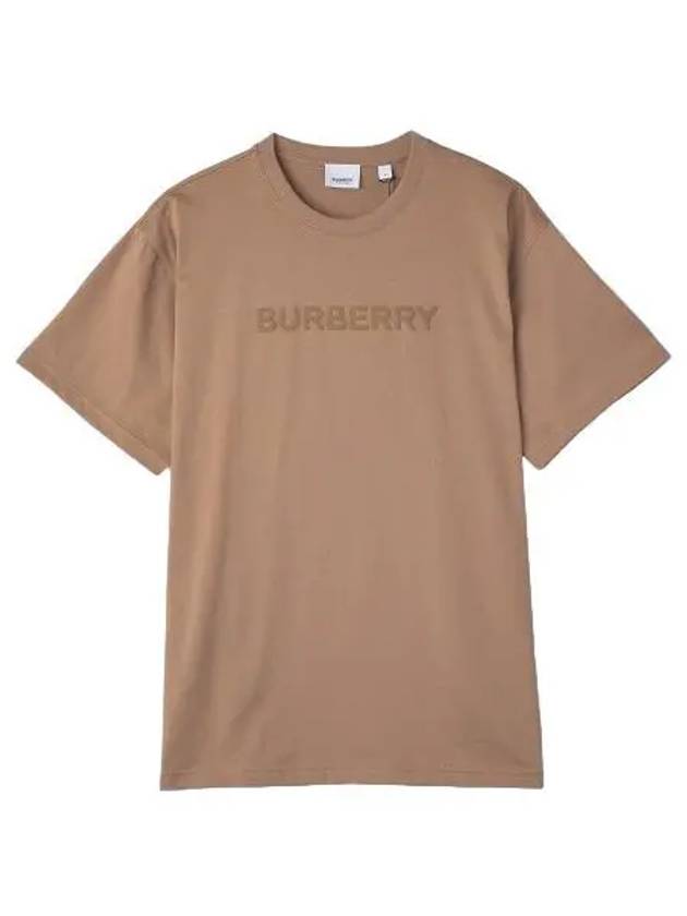 Logo print t shirt camel short sleeve - BURBERRY - BALAAN 1