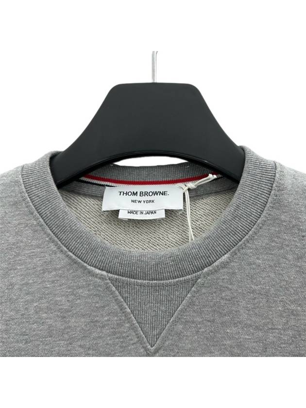 4 Bar Loopback Jersey Sweatshirt Light Grey - THOM BROWNE - BALAAN 4