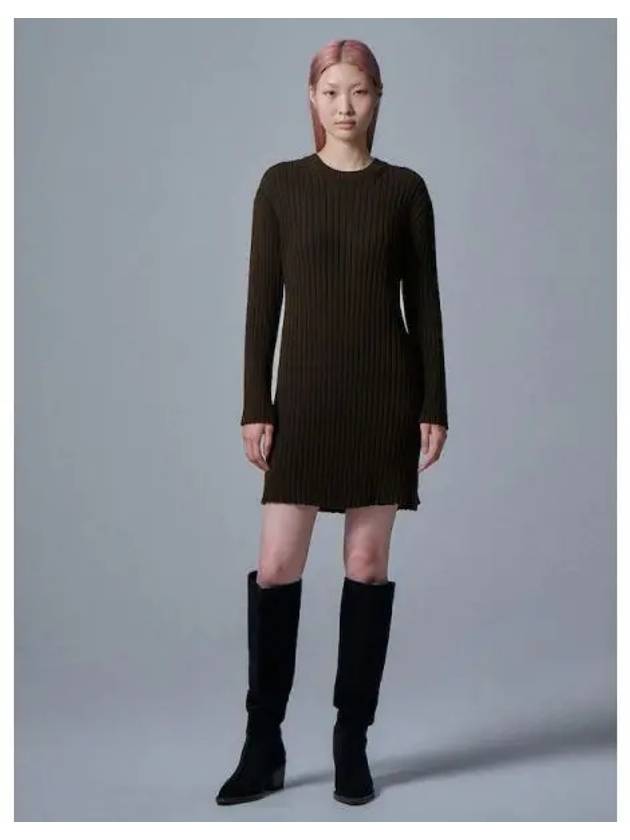 Modified ribbed dyeing knit dress one piece brown domestic product GM0024070967040 - JUUN.J - BALAAN 1