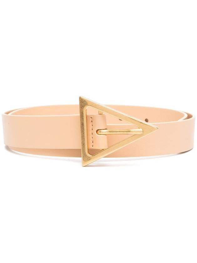 Triangle Buckle Leather Belt Almond - BOTTEGA VENETA - BALAAN 2