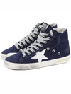 Leather Francy High Top Sneakers Night Blue - GOLDEN GOOSE - BALAAN 2