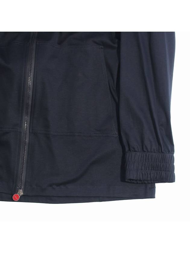 Men s Umbi Cotton Hooded Zip Up Navy - KITON - BALAAN 5