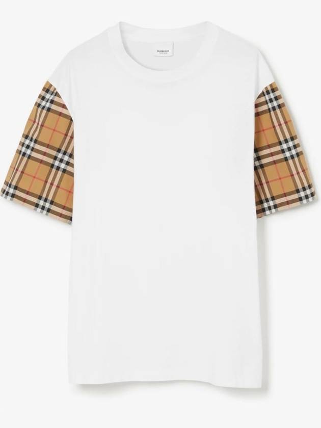 Vintage Check Sleeve Short Sleeve T-Shirt White - BURBERRY - BALAAN 2