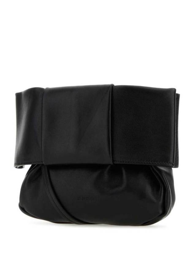 Bow Small Leather Pouch Bag Black - JIL SANDER - BALAAN 3