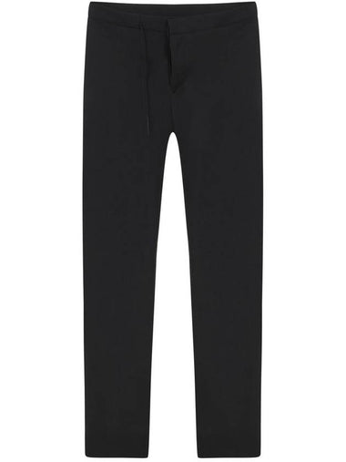 Men's Stitched Drawstring Wool Straight Pants Black - MAISON MARGIELA - BALAAN 1