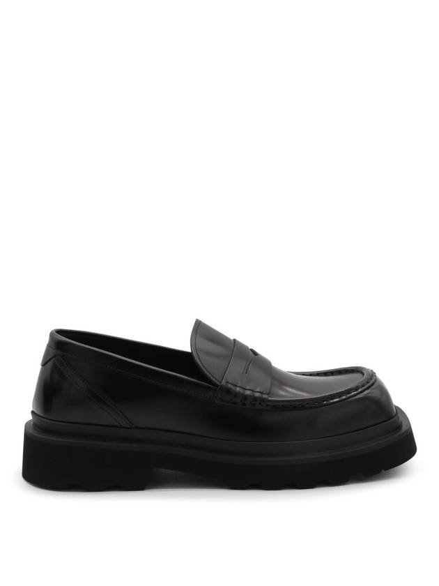 23 fw Black Leather Loafers A30204A120380999 B0480946106 - DOLCE&GABBANA - BALAAN 1