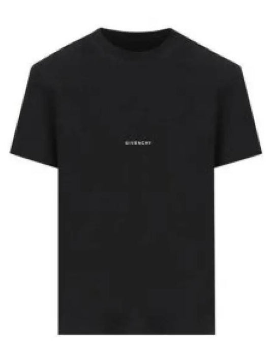 Logo Print Short Sleeve T-Shirt Black - GIVENCHY - BALAAN 2