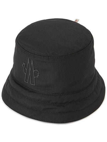 Grenoble Logo Applique Bucket Hat Black - MONCLER - BALAAN 2