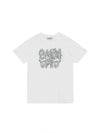 Logo Print Short Sleeve T-Shirt White - GANNI - BALAAN 2