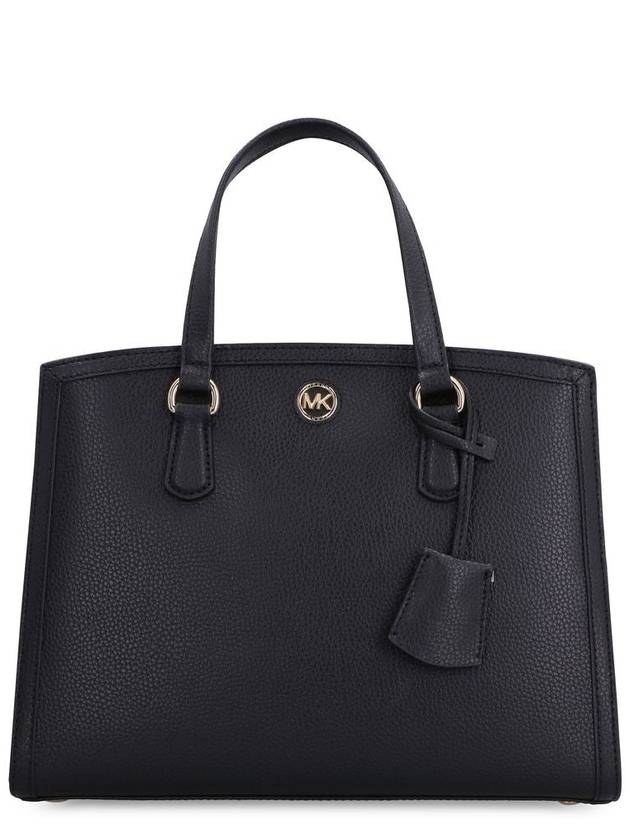 Chantal Medium Pebbled Leather Tote Bag Black - MICHAEL KORS - BALAAN 3