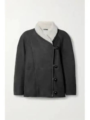 Avenilla shearling coat faded black MA127722A002E02FK - ISABEL MARANT - BALAAN 1