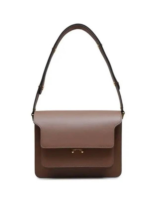 Trunk Medium Calfskin Shoulder Bag Brown - MARNI - BALAAN 2