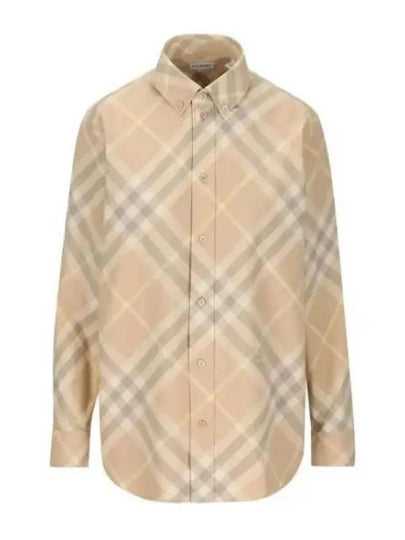 Vintage Check Cotton Long Sleeve Shirt Beige - BURBERRY - BALAAN 2