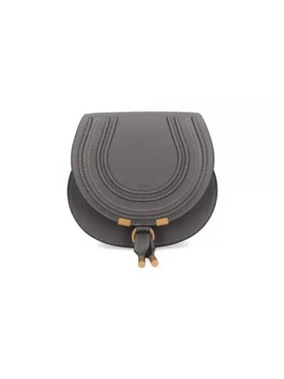 Marcie Saddle Small Grained Leather Cross Bag Grey - CHLOE - BALAAN 2