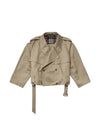 Fold Cotton Twill Short Trench Coat Beige - BALENCIAGA - BALAAN 4