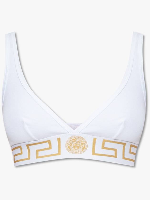 Women's Greca Border Bralette White - VERSACE - BALAAN 2