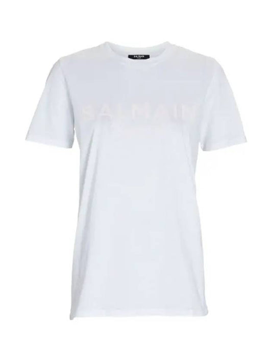 Logo Print Short Sleeve T-Shirt White - BALMAIN - BALAAN 2