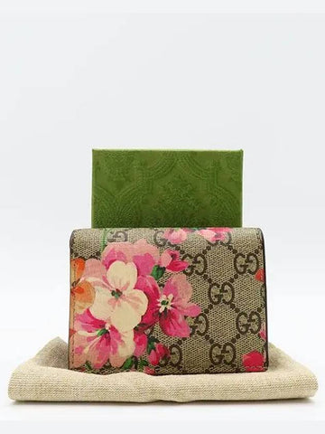 410088 Flower Printing PVC Bloom Card Business Ring Wallet - GUCCI - BALAAN 1