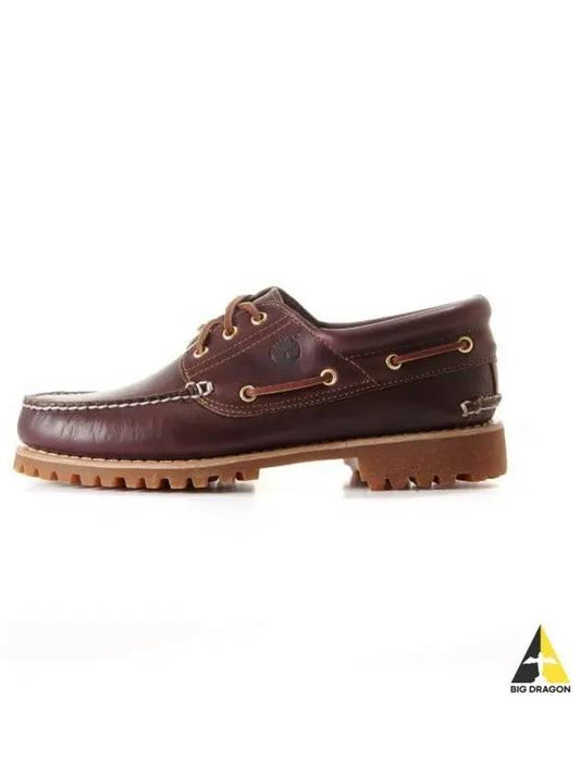 Men s Classic 3 Eye Boat Shoes Lug Out Sole Burgundy 50009 648 - TIMBERLAND - BALAAN 1