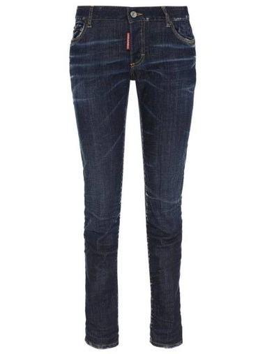 Dark Clean Wash Jennifer Skinny Jeans Blue - DSQUARED2 - BALAAN 1