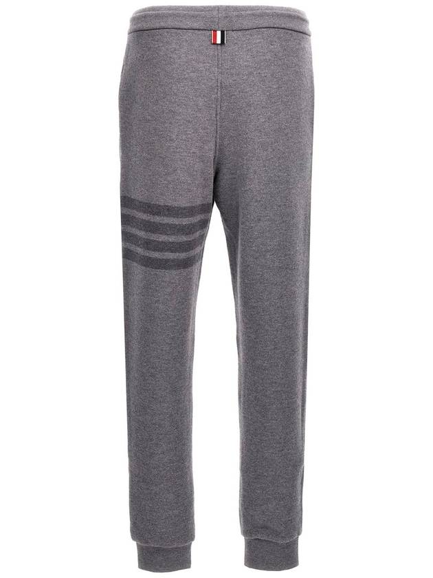 4 Bar Loopback Wool Track Pants Light Grey - THOM BROWNE - BALAAN 3