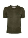 ORB Logo Short Sleeve Knit Top Green - VIVIENNE WESTWOOD - BALAAN 2