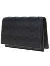 Intrecciato Folding Card Wallet Black - BOTTEGA VENETA - BALAAN 3