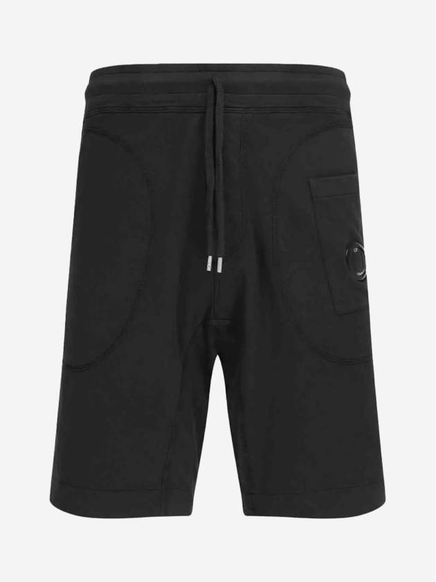 Men's Lens Wappen Bermuda Shorts Black - CP COMPANY - BALAAN 2