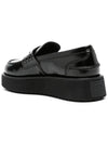 Brushed Chunky Platform Penny Leather Loafer Black - MIU MIU - BALAAN 4