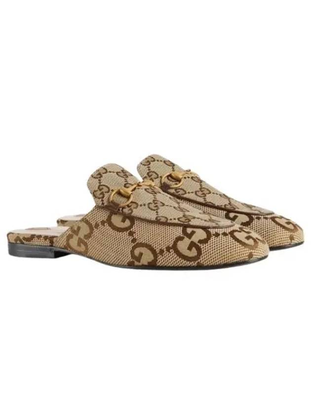 Princetown Jumbo GG Slipper Camel Ebony - GUCCI - BALAAN 2