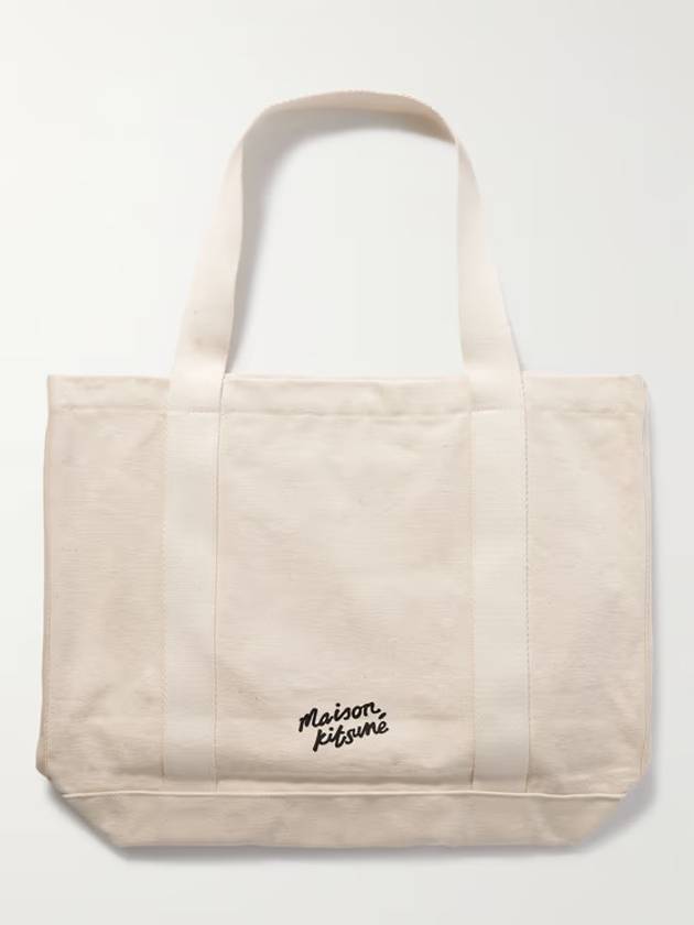 Bold Fox Head Eco Bag Ecru - MAISON KITSUNE - BALAAN 4