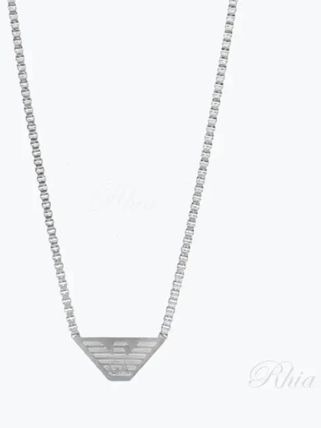 Essential Pendant Stainless Steel Necklace Silver - EMPORIO ARMANI - BALAAN 2