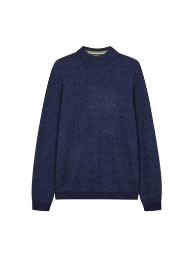 Zigzag pattern high neck knit navy - PAUL SMITH - BALAAN 1