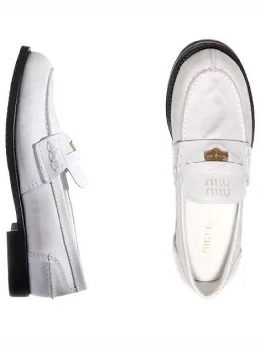 leather penny loafers women shoes - MIU MIU - BALAAN 1