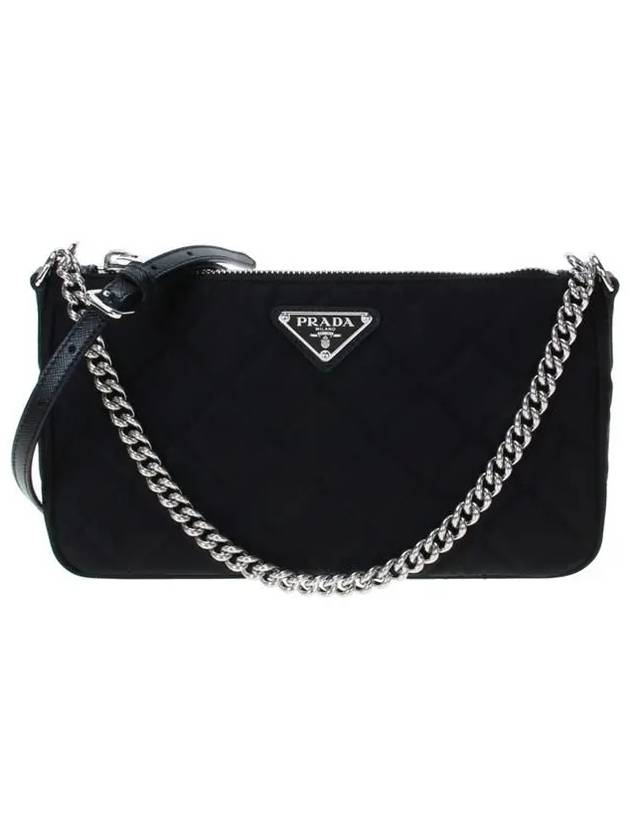 Tessuto Quilted Chain Shoulder Bag Black - PRADA - BALAAN 2