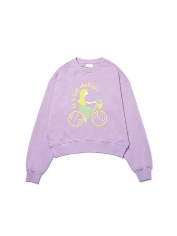 Brushed Options Bicycle Trip Sweat Shirts LAVENDER - LE SOLEIL MATINEE - BALAAN 1