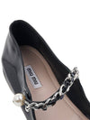 patent leather ballerina black white - MIU MIU - 9