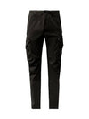 Stretch Sateen Ergonomic Lens Cargo Straight Pants Black - CP COMPANY - BALAAN 2