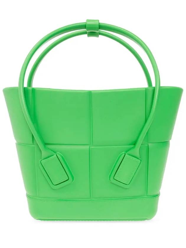 Arco Mini Rubber Tote Bag Grass - BOTTEGA VENETA - BALAAN 3