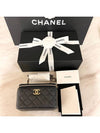 Cross New Season Vanity Bag Caviar Length Adjustable Gold Black - CHANEL - BALAAN 8