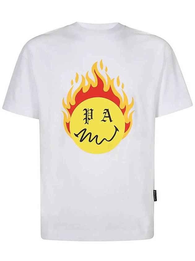 Burning Head Short Sleeve T-Shirt White - PALM ANGELS - BALAAN 2