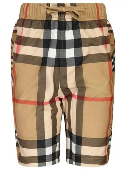 Kids Vintage Check Mesh Shorts Beige - BURBERRY - BALAAN 2