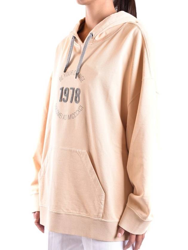 stone-embellished hooded top beige - BRUNELLO CUCINELLI - BALAAN 4